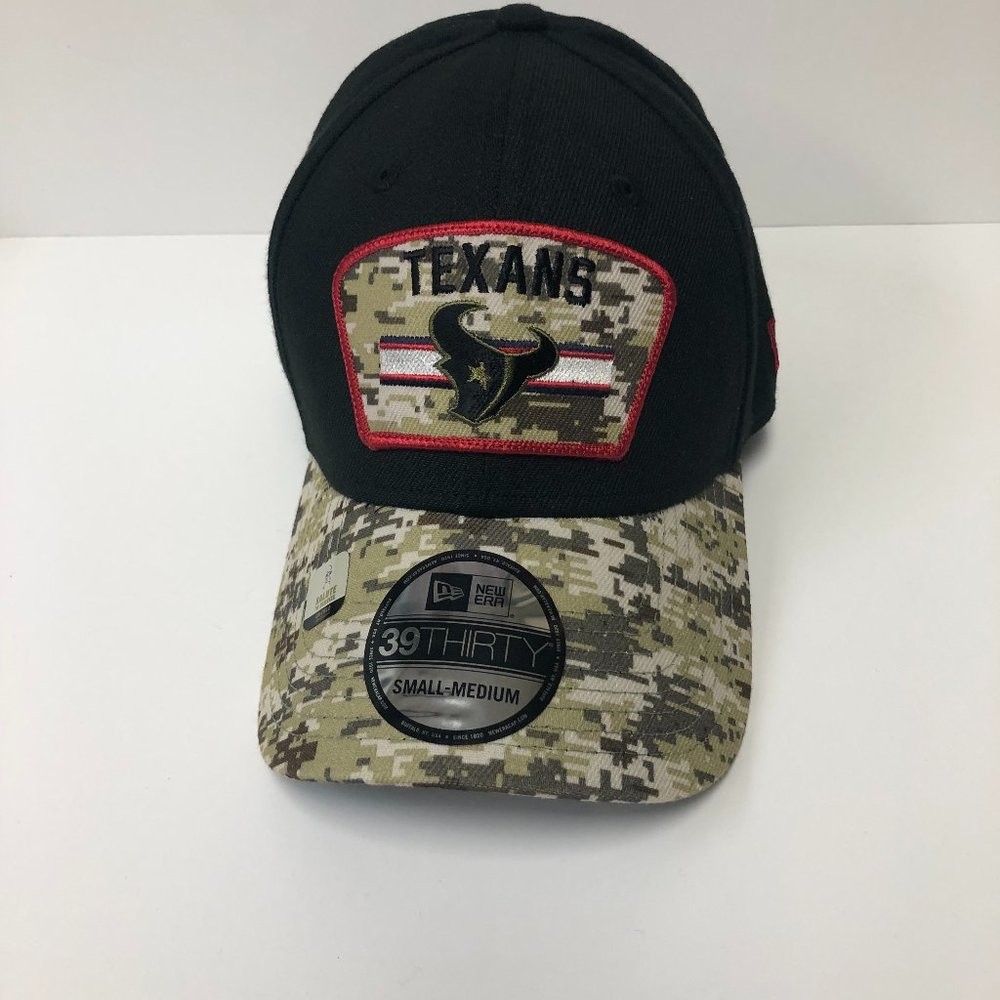 NWT New Houston Texans New Era 39Thirty Salute To Service Size S/M Flex-Fit Hat
